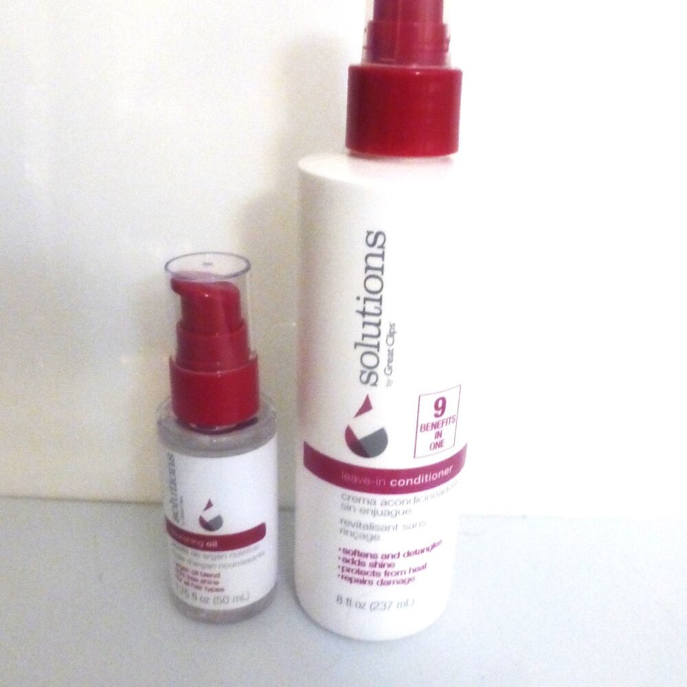 Solutions For Great Clips 9 in 1 LEAVE in CONDITIONER & ARGON OIL Silky Shinny